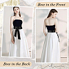 Satin Cloth Ribbon Wrap Around Chain Belt AJEW-WH0314-198E-5