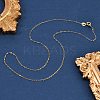 925 Sterling Silver Cable Chain Adjustable Slider Necklaces for Women NJEW-U030-01G-01-1