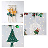 3Pcs 3 Style Christmas Theme Cotton Weave Pendant Decorations HJEW-CF0001-13-6