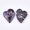Synthetic Gold Line Regalite/Imperial Jasper/Sea Sediment Jasper Pendants G-S329-052B-2