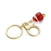 Fortune Cat Porcelain Pendant Keychain KEYC-G064-02D-3