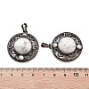 Natural Howlite Pendants G-Q158-03A-R10-3
