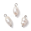 Natural Cultured Freshwater Pearl Rice Charms PALLOY-JF04643-02-1
