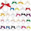26Pcs Acrylic & Polyester Bowknot & Alloy Enamel Pendant Decoration HJEW-PH01949-1