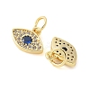 Brass Micro Pave Cubic Zirconia Charms KK-U056-27G-2