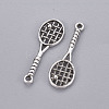 Tibetan Style Alloy Tennis Racket Pendants TIBEP-1020-AS-FF-2