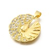 Brass Micro Pave Cubic Zirconia Pendants KK-Z104-15G-2