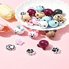 40Pcs 10 Styles Natural Wooden Beads WOOD-FS0001-35-10