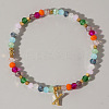 Brass Initial Charm Bracelets KC4213-24-1