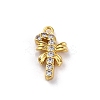 Christmas Series Brass Micro Pave Cubic Zirconia Pendants KK-Q010-01G-02-1