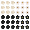 40Pcs 2 Styles 1-Hole ABS Plastic Buttons BUTT-TA0001-32-3