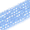 Imitation Jade Electroplate Glass Beads Strands EGLA-A039-J2mm-B08-1