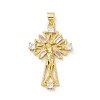 Brass Micro Pave Clear Cubic Zirconia Pendants KK-A212-11G-G-1