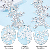 Acrylic Rhinestone Flower Appliques PATC-WH0017-03-4