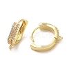 Rack Plating Brass Micro Pave Cubic Zirconia Hoop Findings EJEW-A031-18G-2