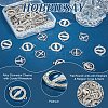 60Pcs 3 Styles Alloy Connector Charms with Crystal Rhinestone FIND-HY0002-57-4