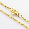 304 Stainless Steel Double Link Chain Necklaces for Men STAS-O050-02G-1