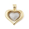 Brass Micro Pave Cubic Zirconia Pendants KK-U047-23G-02-1