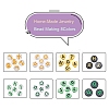 414Pcs 8 Style Heart & Flat Round Opaque/Transparent Acrylic Beads MACR-YW0001-46-2