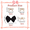 8Pcs 4 Styles Detachable Alloy Rhinestone Shoe Buckle Clips FIND-HY0003-90G-2