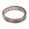 Natural Black Agate Beaded Stretch Bracelets for Unisex G-K303-02M-4