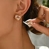 Vintage Casual Brass Irregular Stud Earrings for Women KL3574-1-1
