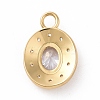 Eco-friendly Brass Micro Pave Cubic Zirconia Pendants KK-D079-23G-01-2