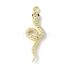 Brass Micro Pave Clear Cubic Zirconia Pendants LS-KK-S505-03G-02-1