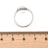 Heart 925 Sterling Silver Cubic Zirconia Cuff Rings for Women RJEW-S631-03P-5