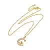Brass Micro Pave Clear Cubic Zirconia Pendants Necklaces NJEW-K269-05G-01-2
