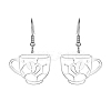 Non-Tarnish Coffee Cup Shape 304 Stainless Steel Dangle Earrings LY4218-1-1