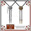 2Pcs 2 Colors PU Leather Bolo Tie NJEW-AN0001-61-2