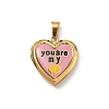304 Stainless Steel Locket Pendants STAS-H255-02G-16-1