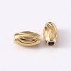 201 Stainless Steel Corrugated Beads X-STAS-S103-16A-G-2