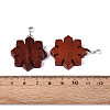 Natural Red Jasper Pendants G-T144-12E-3