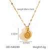Ocean Theme Natural Shell & 304 Stainless Steel Pendant Dapped Chain Necklaces for Women FS-WG58500-01-1
