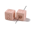 Rubberized Style Transparent Acrylic Beads OACR-K007-014A-2