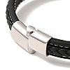 304 Stainless Steel Knot Link Bracelet with Magnetic Clasp BJEW-C021-26P-3