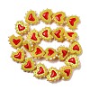 Baking Paint Glass Bumpy Beads Heart LAMP-V001-07H-2