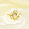 304 Stainless Steel Enamel Cuff Rings for Women RJEW-G338-01G-01-2
