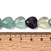 Natural Green Purple Yellow Fluorite Beads Strands G-NH0048-A01-01A-5