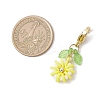 Flower Polymer Clay & Glass Pendants Decorations HJEW-MZ00327-07-3