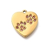 304 Stainless Steel Rhinestone Pendants STAS-R159-55G-2