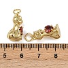 Brass Micro Pave Cubic Zirconia Pendants KK-B150-08G-3