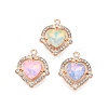 Alloy Glass Pendants PALLOY-N176-78KCG-1