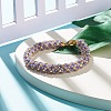 Glass Seed Beaded Bracelet with Brass Magnetic Clasp BJEW-JB07802-05-2