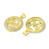 Mother's Day Brass Micro Pave Cubic Zirconia Pendants KK-H472-07G-02-2