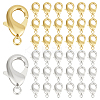 60Pcs 2 Colors Brass Lobster Claw Clasps KK-WR0001-48-1