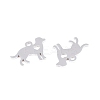 Non-Tarnish 304 Stainless Steel Puppy Silhouette Charms STAS-Q201-T086-2