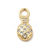 Rack Plating Brass Micro Pave Cubic Zirconia Charms KK-P230-15G-1